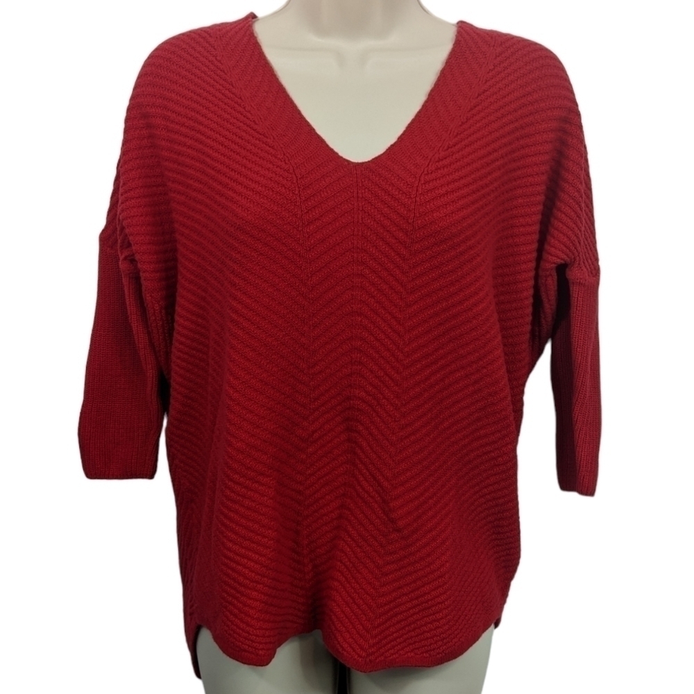 Express Chevron V Neck Sweater Sz S